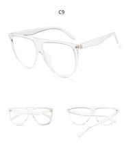 Load image into Gallery viewer, Classic Celebrity Sunglasses Women Vintage Retro Flat Top Oversized Sun Glasses Square Pilot Luxury Designer Large Black Shades