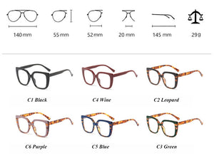 mimiyou Leopard Acetate Square Glasses Frame Women Retro Optical Eyewear Men Eyeglasses Frame Clear UV400 Brand Designer oculos