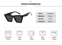 Carica l'immagine nel visualizzatore di Gallery, Occhiali da sole quadrati alla moda Donna Designer Luxury Uomo/Donna Occhiali da sole Cat Eye Classic Vintage UV400 Oculos De Sol da esterno 