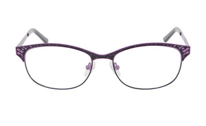 Occhiali da vista di marca di moda Montature metalliche da donna mezzo bordo placcato montature per occhiali da vista oculos de grau femininos SR8003