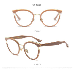Woman Semi-Transparent Acetate Optical Eyeglasses Fashion Frame Spectacles for Women Prescription Eyewear Glasses Frame