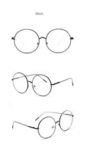 Carica l&#39;immagine nel visualizzatore di Gallery, Montature per occhiali rotondi oversize Donna Uomo Moda Occhiali trasparenti Montature per occhiali da vista in metallo unisex 
