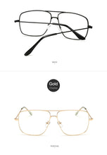 Load image into Gallery viewer, Vintage Gold Metal Frame Eyeglasses Mens Womens Sun glasses Retro Square Optical Lens Eyewear Nerd Clear Lens Glasses