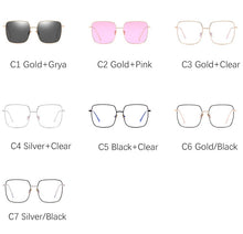 Carica l'immagine nel visualizzatore di Gallery, Spectacles Square Transparent Glasses Women Vintage Round Computer Anti blue Eyeglasses Ladies Fashion Retro Clear