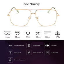 Load image into Gallery viewer, Vintage Gold Metal Frame Eyeglasses Mens Womens Sun glasses Retro Square Optical Lens Eyewear Nerd Clear Lens Glasses
