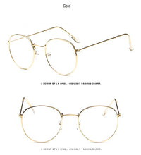 Load image into Gallery viewer, Round Glasses Frame Woman Men Glasses Retro Myopia Optical Frames Metal Clear lens Black Silver Gold Eyeglasses Oculos De Grau