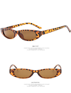 Vintage Rectangle Sunglasses Women Cat Eye Designer Ladies Small Frame Black Red Sun Glasses UV400