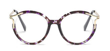 Load image into Gallery viewer, Lady Metal Hollow Round Glasses Frames For Women Cat Eye Brand Designer Optical EyeGlasses Fashion Eyewear