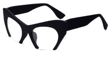 Carica l&#39;immagine nel visualizzatore di Gallery, Retro Half Frame Cat Eye Glasses Frames Women Optical Fashion Eyewear Computer Glasses