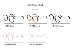 Transparent Retro Women Glasses Frame Fashion Men Eyeglasses Frame  Round Clear Lens Glasses Optical Spectacle Frame