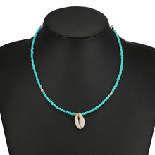 Load image into Gallery viewer, Bohemian Green Rhinestone Shell Choker Pendant Necklace for Women Charming Bead Jewelry Beach Outfits Collares 6947