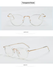 Load image into Gallery viewer, Women Anti Blue Glasses Frame Men Eyeglasses Frame Vintage Round Clear Lens Glasses Optical Spectacle Frame