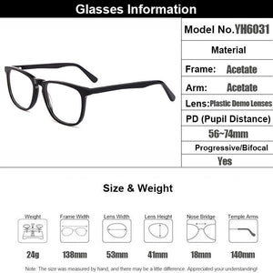Gmei Optical Acetate Square Full Rim Women Optical Glasses Frames Men Myopia Presbyopia Spectacles With Spring Hinges YH6031