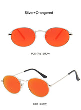 Load image into Gallery viewer, Retro Round Pink Sunglasses Women Brand Designer Sun Glasses For Women Alloy Mirror Female Oculos De Sol Brown