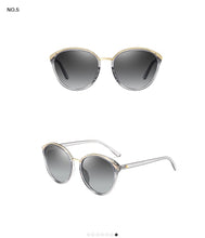 Load image into Gallery viewer, AEVOGUE Polarized Sunglasses Women Cat Eye Luxury Oversized Transparent Frame Gradient lens Sun Glasses Female UV400 AE0634