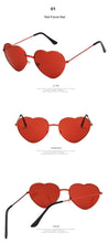 Carica l'immagine nel visualizzatore di Gallery, Heart Shaped Sunglasses metal Women Brand Designer Fashion  LOVE Clear Ocean Lenses Sun Glasses Oculos UV400