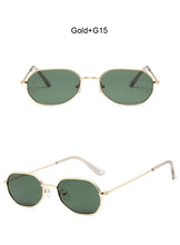 Carica l'immagine nel visualizzatore di Gallery, Small Pink Hexagon Sunglasses for Women Luxury Brand Designer Eyewear Shades Ladies Alloy Mirror Sun Glasses Female UV400