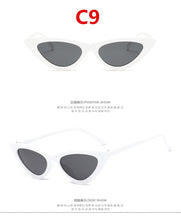 Load image into Gallery viewer, 2022 fashion sunglasses woman brand Designer vintage retro triangular cat eye glasses oculos De Sol Transparent ocean uv400