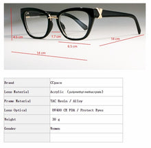 Carica l&#39;immagine nel visualizzatore di Gallery, Rhinestone Cat Eye Glasses Frames Women Diamond Decoration Styles Optical Fashion Computer Glasses