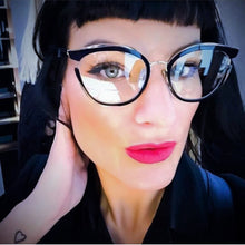 Load image into Gallery viewer, Women Cat Eye Glasses Frames Optical EyeGlasses Fashion Metal Frame Prescription Eyewear Computer Glasses