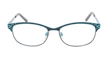 Carica l&#39;immagine nel visualizzatore di Gallery, Occhiali da vista di marca di moda Montature metalliche da donna mezzo bordo placcato montature per occhiali da vista oculos de grau femininos SR8003