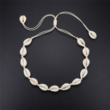 Load image into Gallery viewer, New Boho Shells Neckalce Women Summer Beach Conch Shell Choker Black White Rope Collar Chain Natural Seashell Necklaces Jewelry