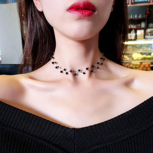 Fashion Shiny Crystal Necklace Zircon Pendant Transparent Fishing Line Invisible Ladies Necklace Jewelry Clavicle Chain Chocker