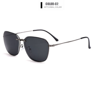 Gmei Optical Men Square Titanium Alloy Glasses Frame Ultralight Polarized Clip on Sunglasses Women Optical Eyewear S9334