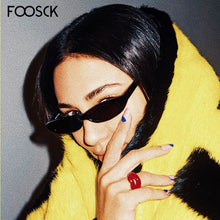 Load image into Gallery viewer, Vintage Rectangle Sunglasses Women Cat Eye Designer Ladies Small Frame Black Red Sun Glasses UV400