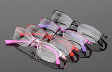 Carica l&#39;immagine nel visualizzatore di Gallery, Women Metal Alloy Glasses Frame Ultra-light Frames Half Rim Optical Eyeglass Frame Colorful Eyewear TR Legs