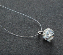 Carica l&#39;immagine nel visualizzatore di Gallery, Fashion Shiny Crystal Necklace Zircon Pendant Transparent Fishing Line Invisible Ladies Necklace Jewelry Clavicle Chain Chocker