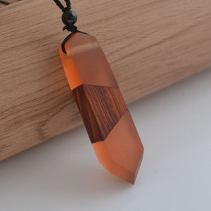 men'woman s fashionable wood resin necklace pendant, woven rope chain, hot - selling jewelry gifts