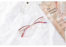 Load image into Gallery viewer, Metal Women Metal Glasses Frame Cat Eye Glasses Women Myopia Optical Clear Eyeglasses Frame Brand Designer Vintage