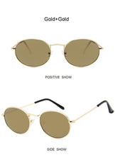 Load image into Gallery viewer, Retro Round Pink Sunglasses Women Brand Designer Sun Glasses For Women Alloy Mirror Female Oculos De Sol Brown