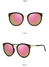 Carica l'immagine nel visualizzatore di Gallery, DCM occhiali da sole vintage rotondi donna uomo moda occhiali da sole a specchio tonalità femminili occhiali retrò Oculos De Sol UV400 