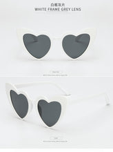 Load image into Gallery viewer, Love Heart Sunglasses Women Big Frame Personality Sunglass Fashion Cute Sexy Retro Cat Eye Vintage SunGlasses Pink Female