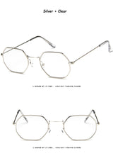 Load image into Gallery viewer, 2022 Ladies hexagon sunglasse  metal Women Brand Designer Fashion Rimless  Clear Ocean Lenses Sun Glasses  UV400