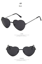 Carica l'immagine nel visualizzatore di Gallery, Heart Shaped Sunglasses metal Women Brand Designer Fashion  LOVE Clear Ocean Lenses Sun Glasses Oculos UV400