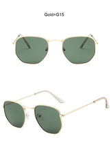 Load image into Gallery viewer, Small Polygonal Metal Sunglasses Women Brand Designer Vintage Sun Glasses Female Oval Retro Eyewear UV400