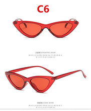 Load image into Gallery viewer, 2022 fashion sunglasses woman brand Designer vintage retro triangular cat eye glasses oculos De Sol Transparent ocean uv400
