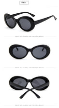 Load image into Gallery viewer, 2022 goggle Kurt Cobain glasses oval sunglasses ladies trendy  hot Vintage retro sunglasses Women's white black eyewear UV