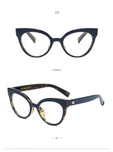 Carica l&#39;immagine nel visualizzatore di Gallery, Cat Eye Spectacle Frame Women Eyeglasses Computer Prescription Optical For Female Vintage Eyewear Clear Lens Glasses Frame RS464