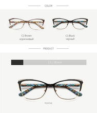 Load image into Gallery viewer, Metal Women Fashion Cat Eye Eyeglasses Frame Optical Glasses Frames Retro Eyeglasses Transparent Computer Glasses For Women