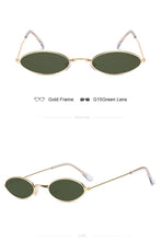 Load image into Gallery viewer, Vintage Small Oval Sunglasses Women Luxury Brand Black Gold Frame Sun Glasses Female Male Pink Yellow Shades Coulos