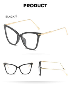 Oulylan Transparent Glasses Cat Eye Glasses Frames for Women Men Clear Optical Eyeglasses Computer Eyewear