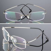Carica l&#39;immagine nel visualizzatore di Gallery, Seemfly Titanium Rimless Men Women Glasses Lightweight Spectacle Frameless Clear Lens Eyeglasses Plain Mirror Female Goggle