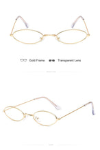 Load image into Gallery viewer, Vintage Small Oval Sunglasses Women Luxury Brand Black Gold Frame Sun Glasses Female Male Pink Yellow Shades Coulos
