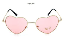 Load image into Gallery viewer, Ladies Heart Shaped Sunglasses metal Women Brand Designer Fashion Rimless LOVE Clear Ocean Lenses Sun Glasses Oculos UV400