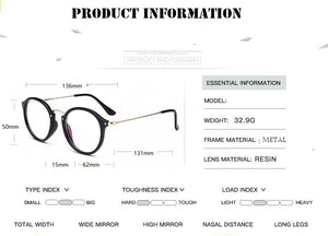 Transparent Retro Women Glasses Frame Fashion Men Eyeglasses Frame  Round Clear Lens Glasses Optical Spectacle Frame