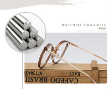 Carica l&#39;immagine nel visualizzatore di Gallery, Oulylan Transparent Cat Eye Glasses Frames Women Fashionable   Fake Eyeglasses Metal Optical Frame for Womens